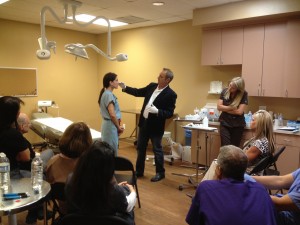 injectables being demonstrated at sculptra event 